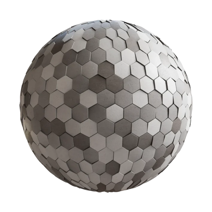 Hexagonal Concrete Tiles 6544