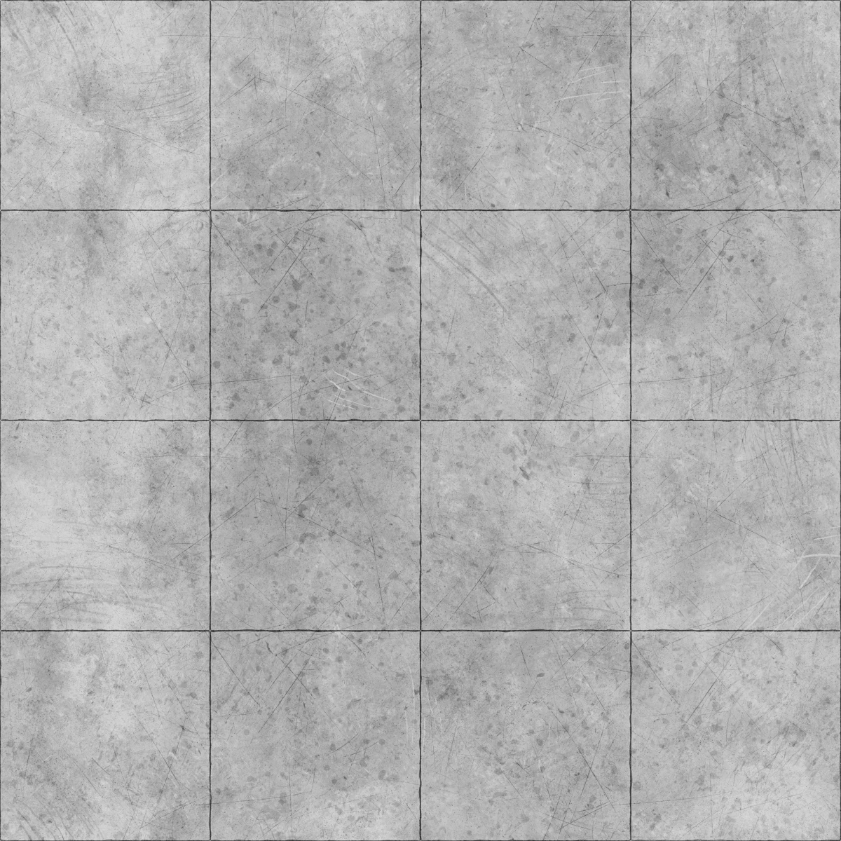 Polished Concrete Tiles PBR Texture
