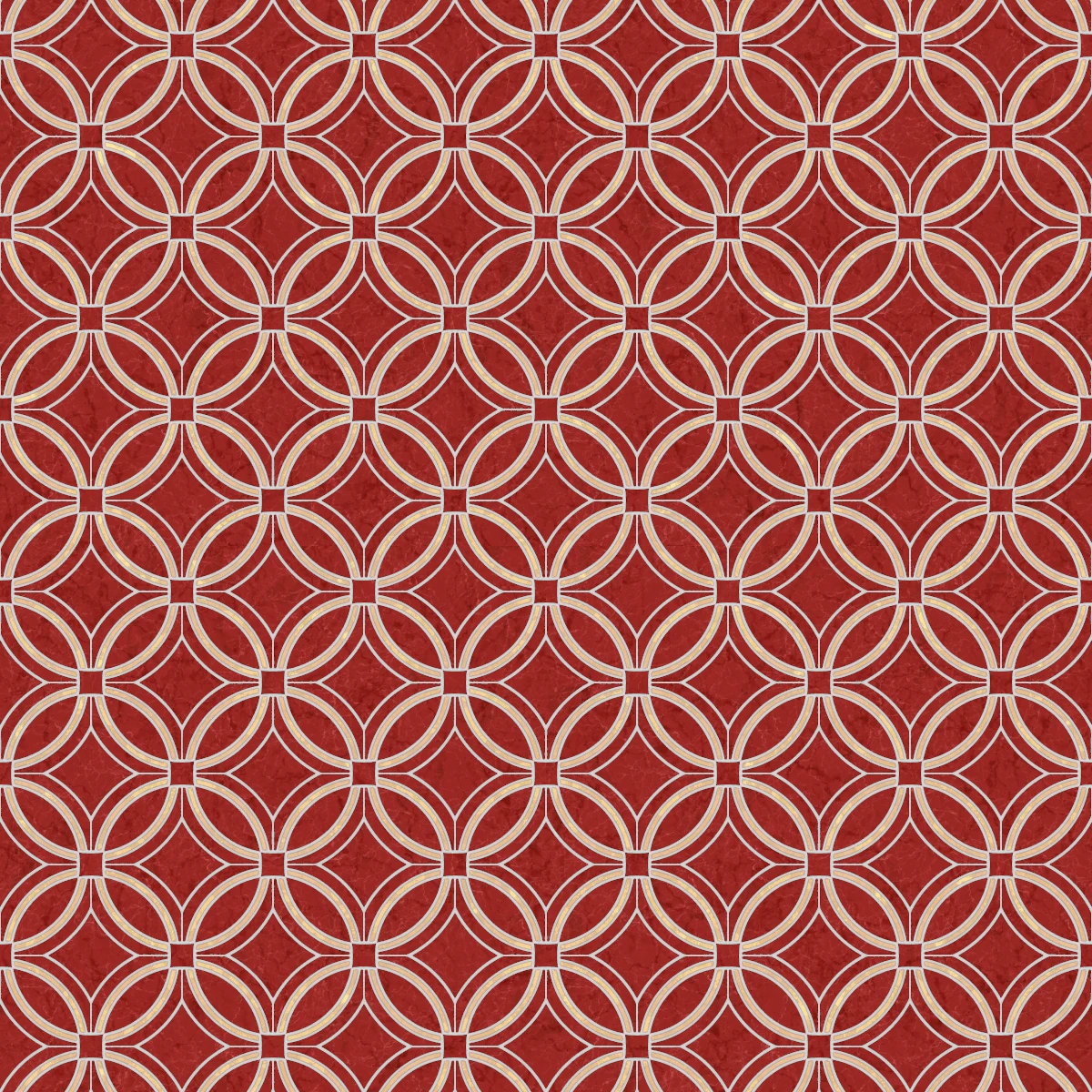 Red Gold Art Deco Tiles 6467 - Image 4