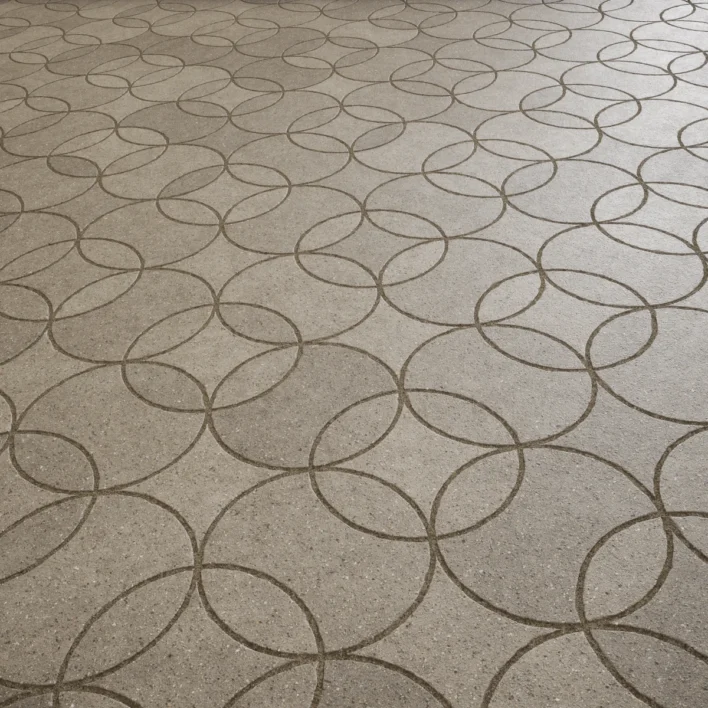 Round Concrete Tiles PBR Texture