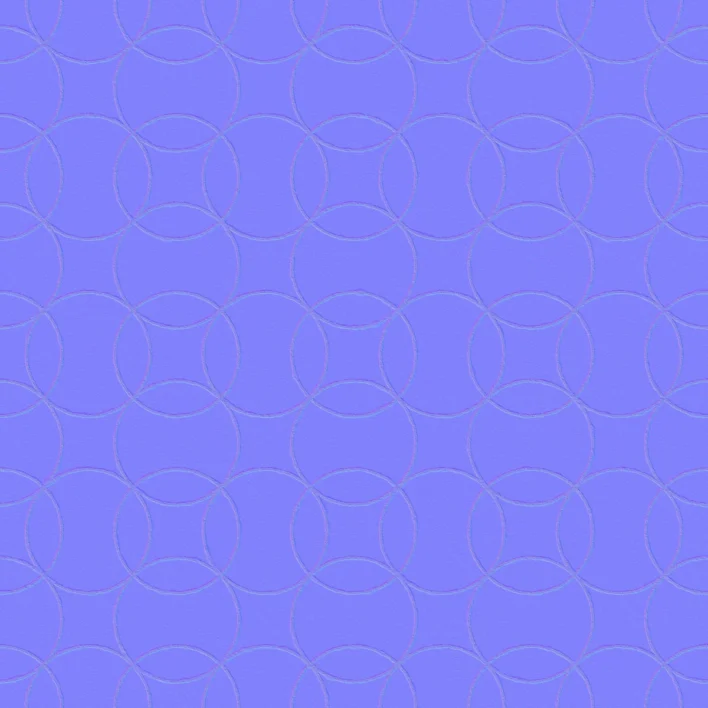 Round Concrete Tiles PBR Texture