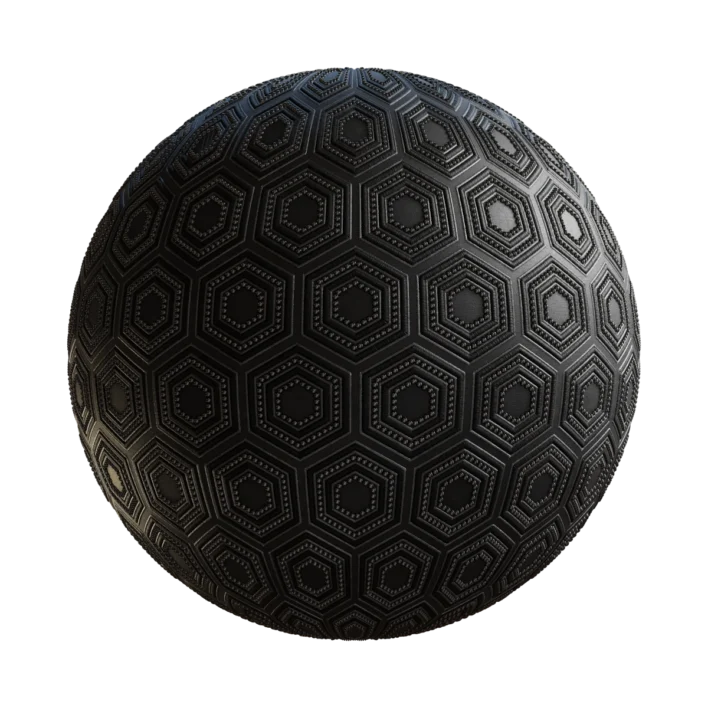 Black Patterned Fabric 6614
