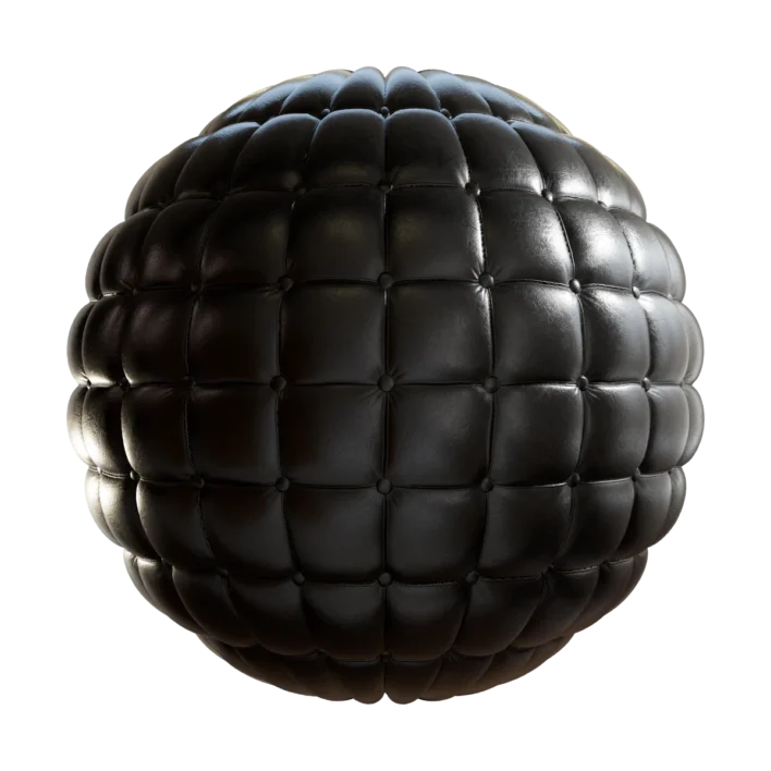 Black Quilted Leather 6605