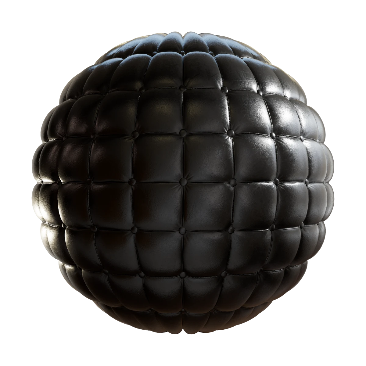 Black Quilted Leather PBR Texture