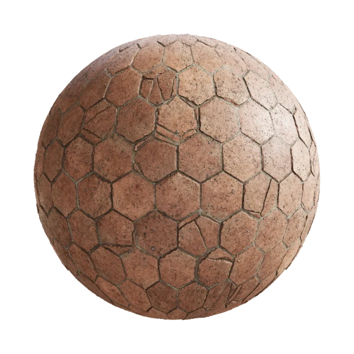 Damaged Hexagonal Pavement 6567