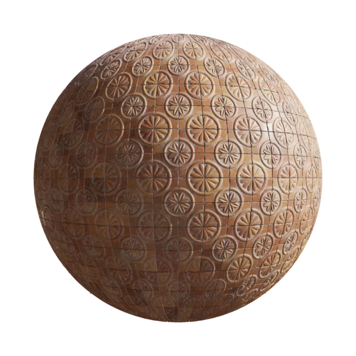 Dusty Patterned Clay Tiles 6592