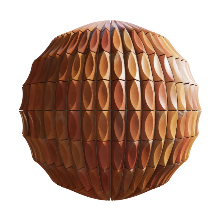 Patterned Clay Tiles 6589