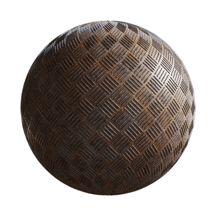 Rusty Thread Metal Plate 6554