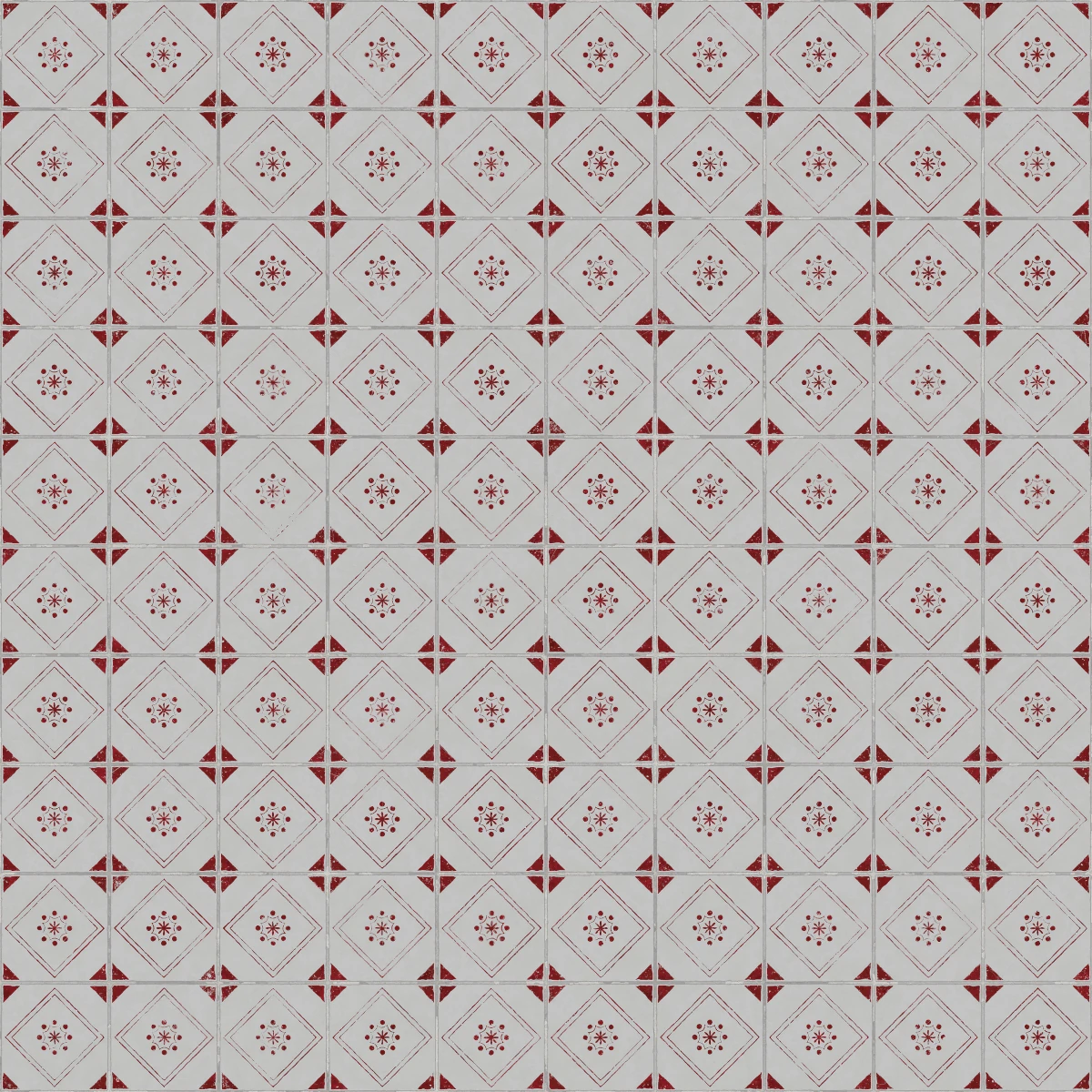 Red White Portuguese Tiles 6693 - Image 4