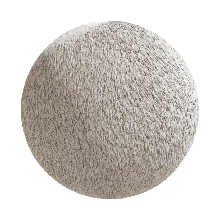White Fur Fabric 6725