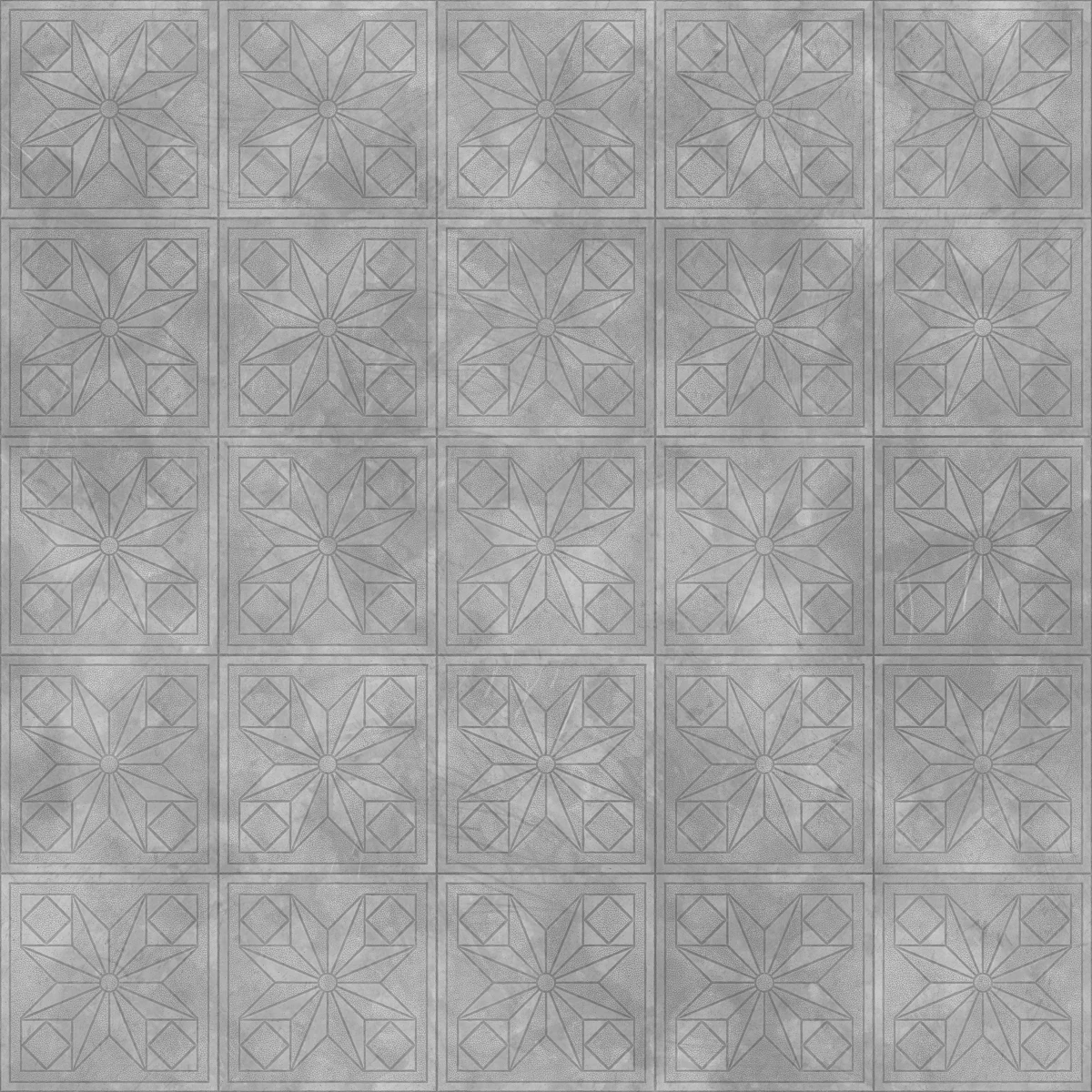 Concrete Patterned Tiles PBR Texture