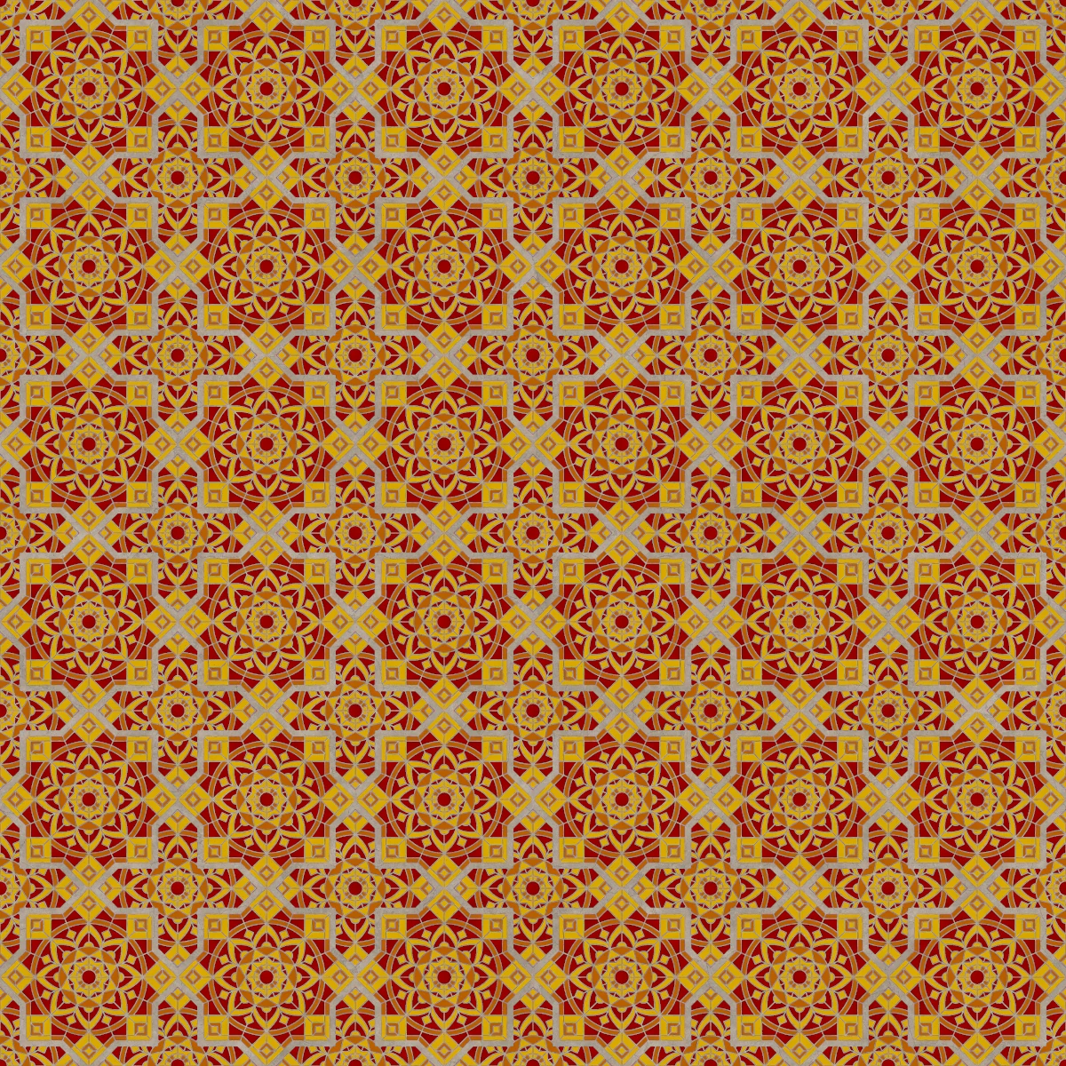 Red Orange Patterned Tiles 6798 - Image 4