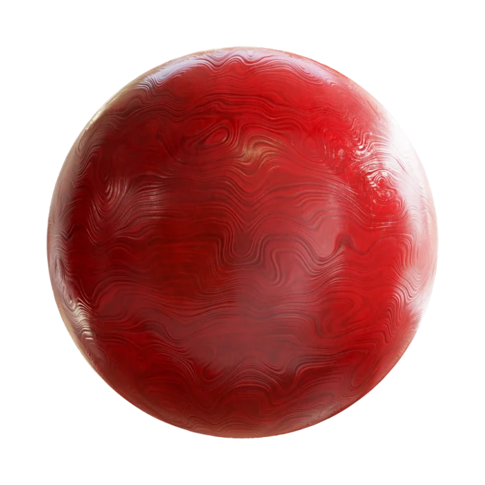 Red Wavy Ceramic 6740