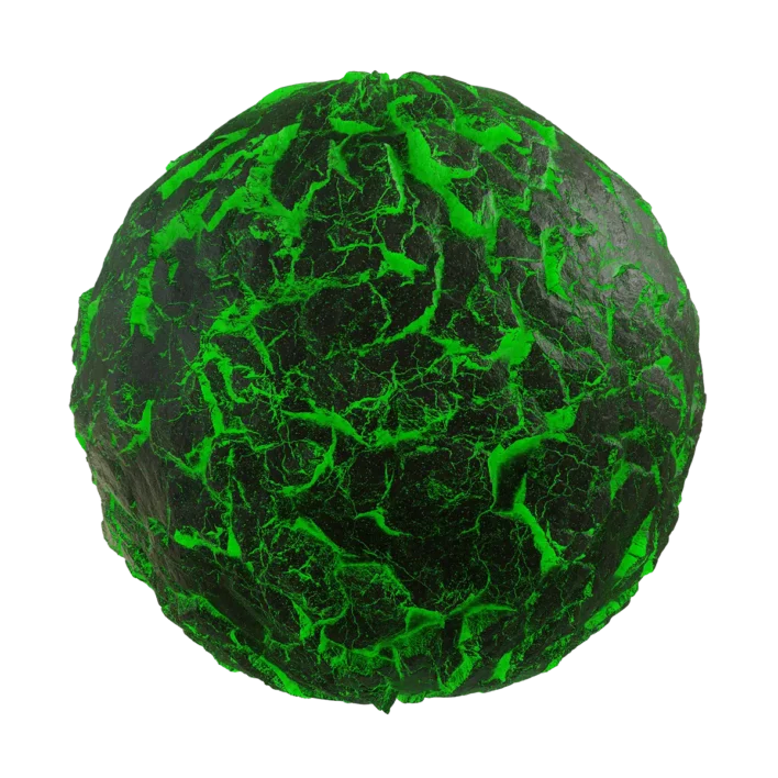 Green Glowing Rock 6949