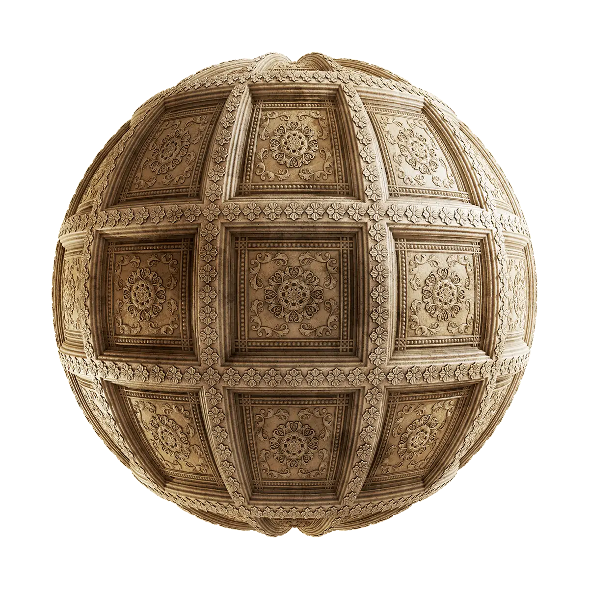 Old Baroque Ceiling PBR Texture