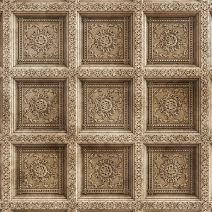 Old Baroque Ceiling PBR Texture