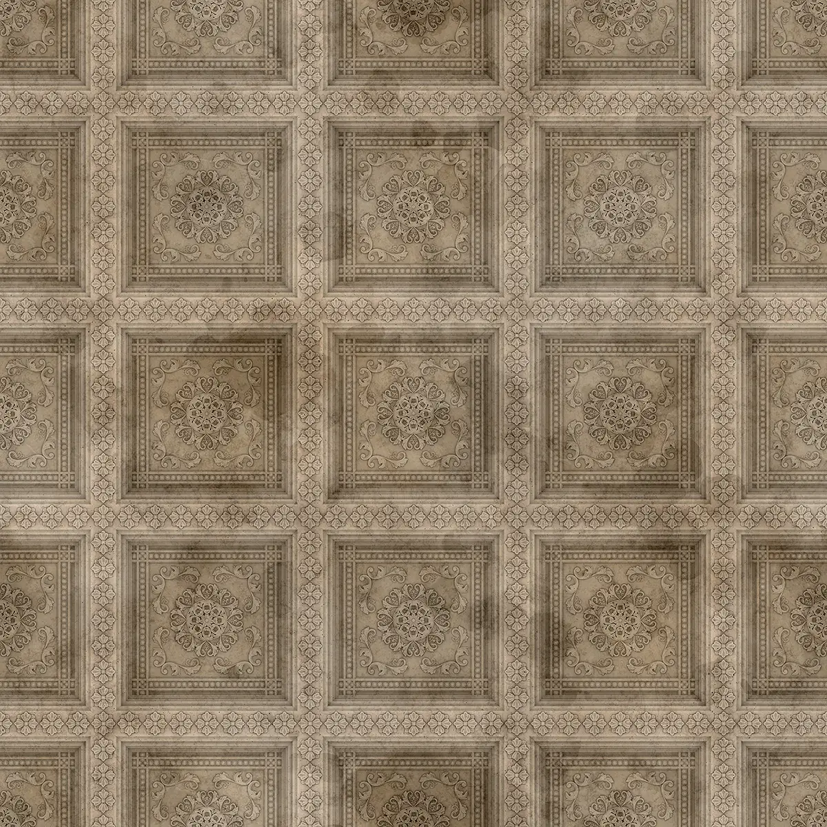 Old Baroque Ceiling PBR Texture