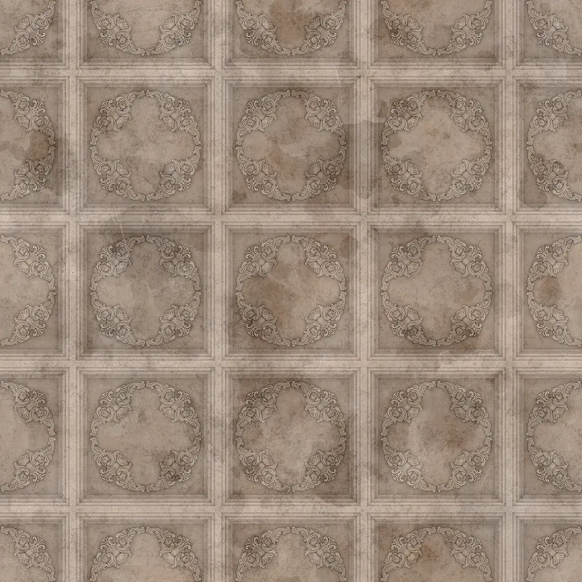 Old Baroque Ceiling PBR Texture