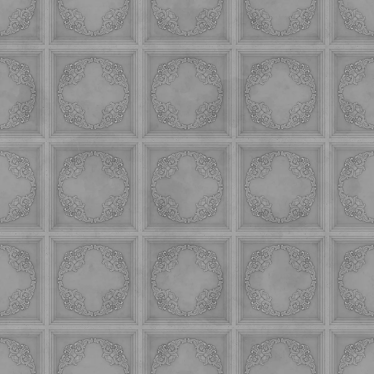 Old Baroque Ceiling PBR Texture