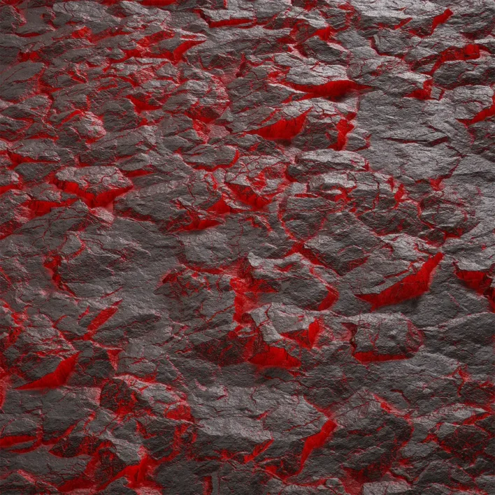 Red Glowing Rock PBR Texture