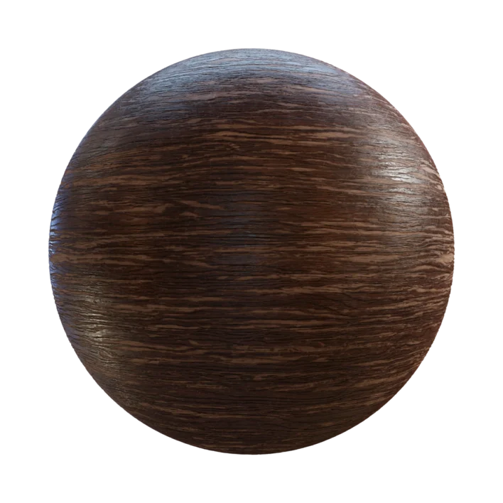 Damaged Dark Wood PBR Texture