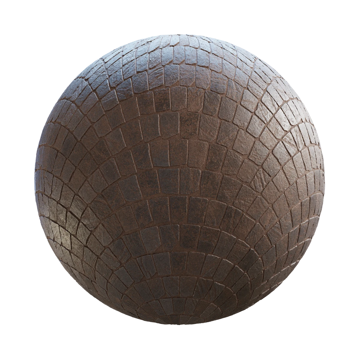 Grey Stone Arc Tiles PBR Texture