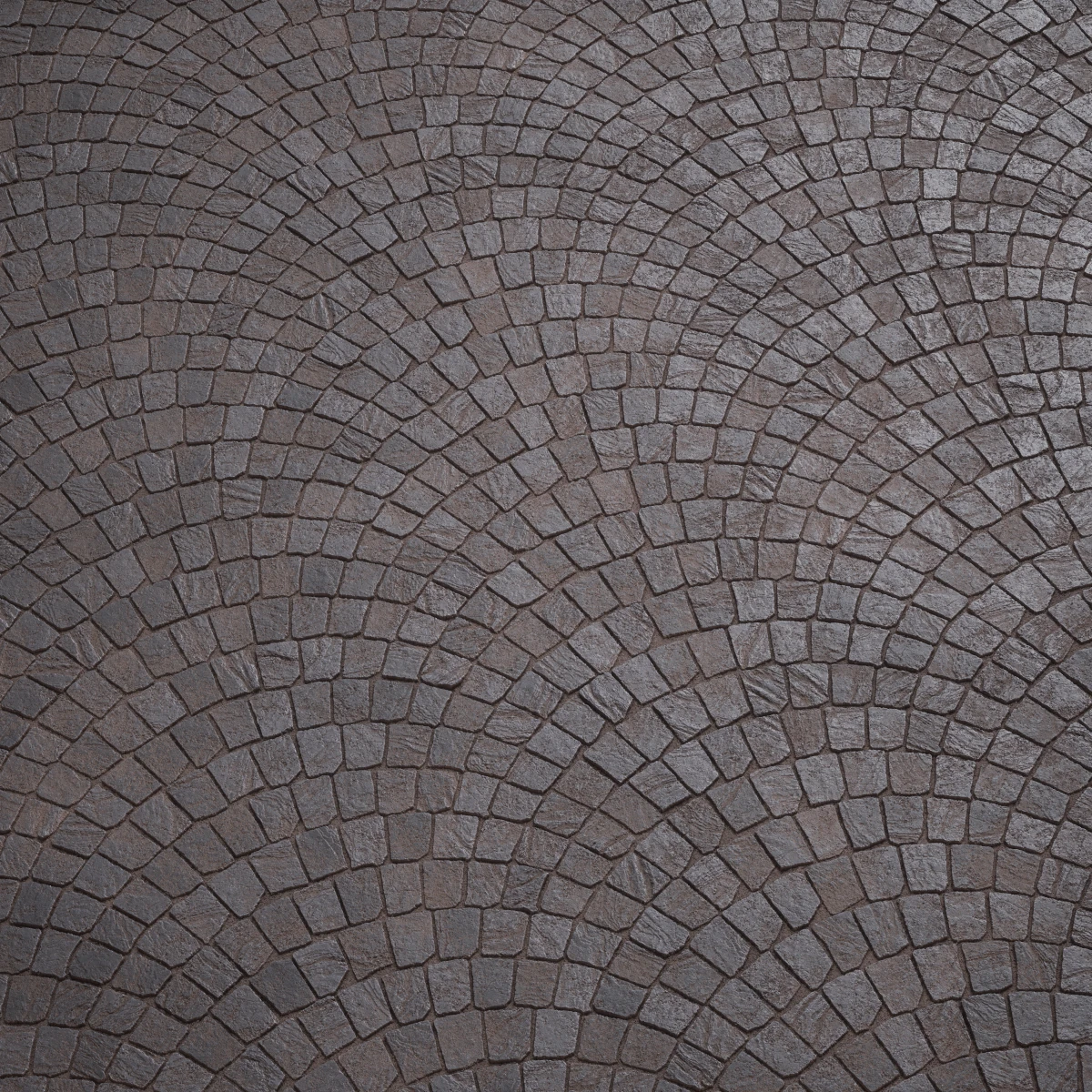 Grey Stone Arc Tiles PBR Texture