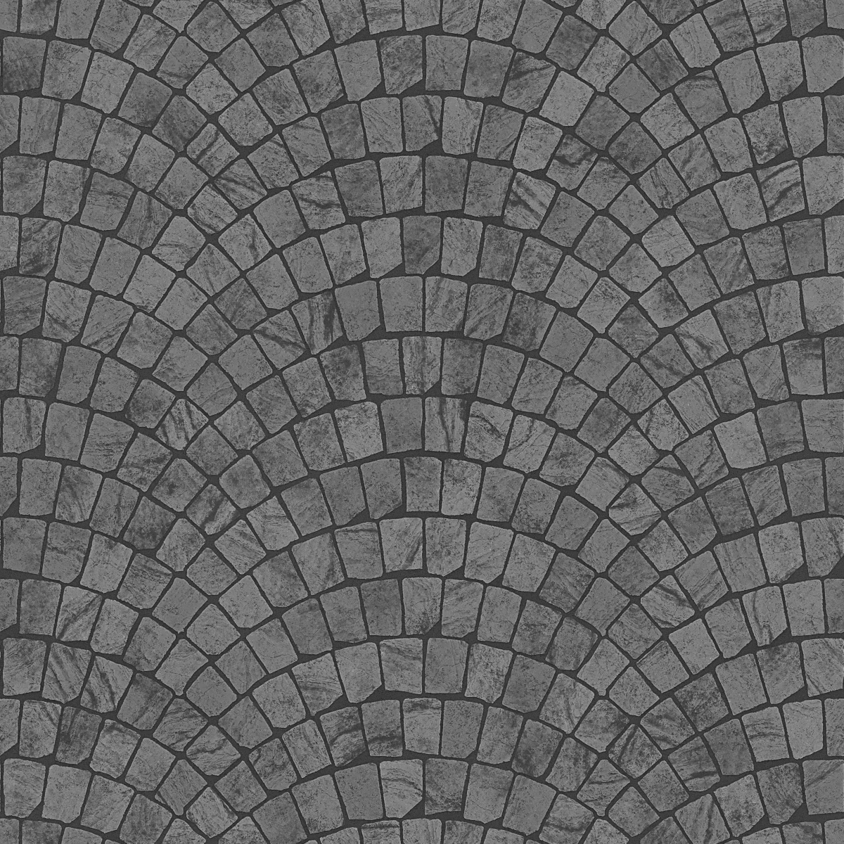 Grey Stone Arc Tiles PBR Texture