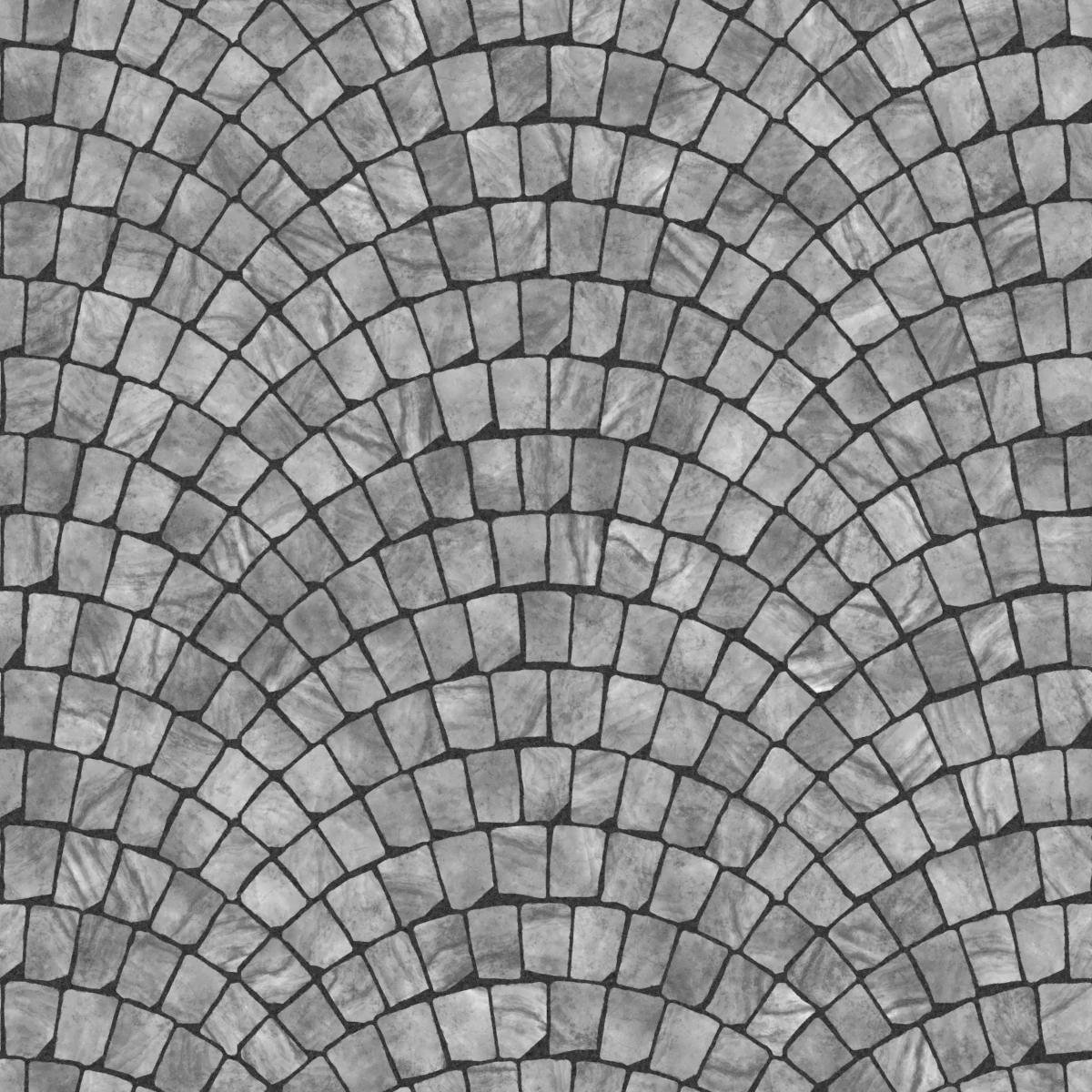 Grey Stone Arc Tiles PBR Texture