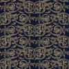 Patterned Blue Gold Fabric 7038 - Image 4