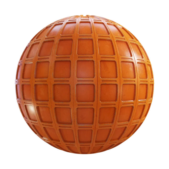 Orange Painted Metal Panels 7105
