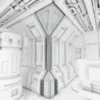 Space Station Wall - Corner Outside - Image 7