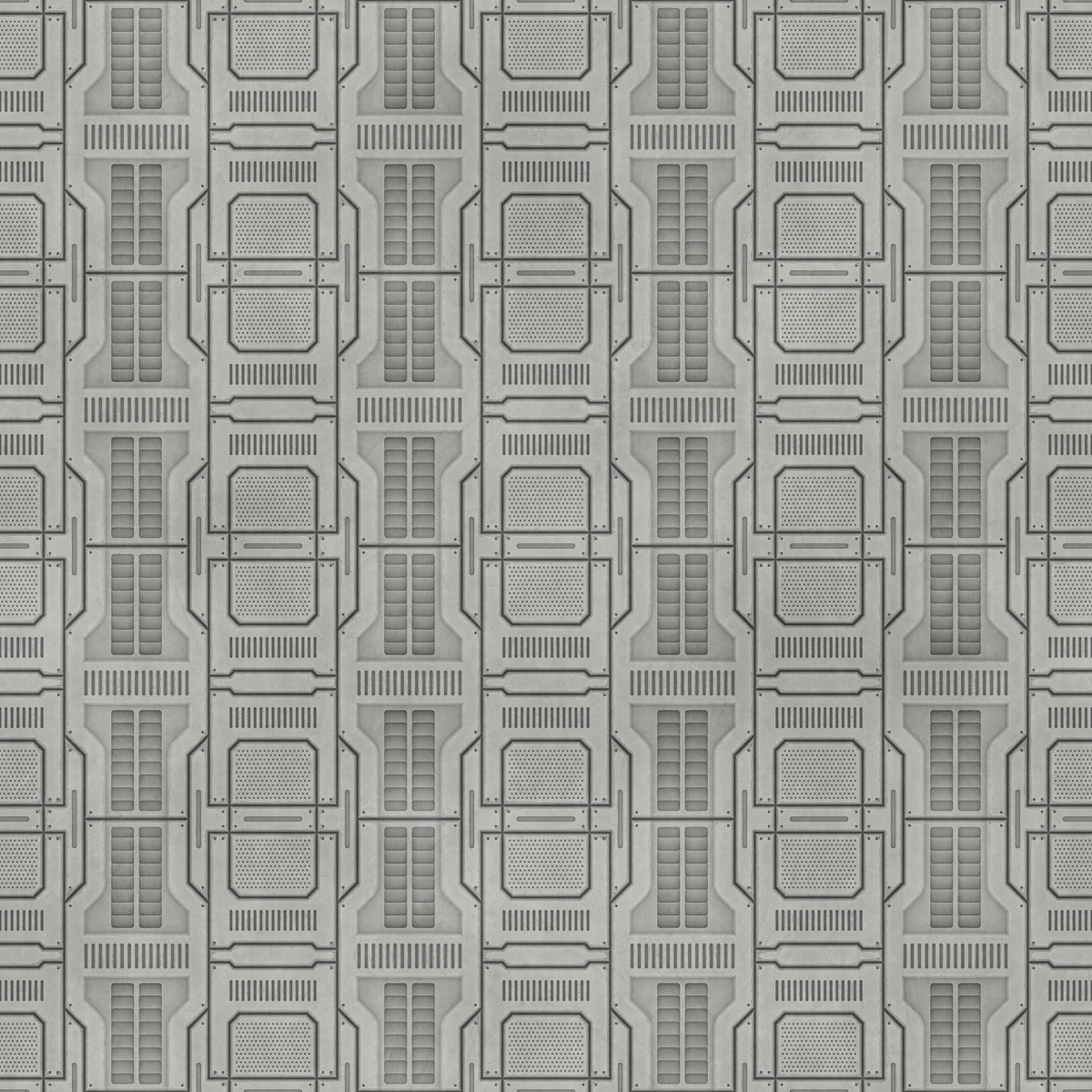 White Sci-fi Wall Panels 7099 - Image 4