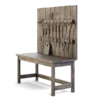 Old Wooden Wall Table with Tools - Image 3