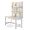 Old Wooden Wall Table with Tools - Image 4