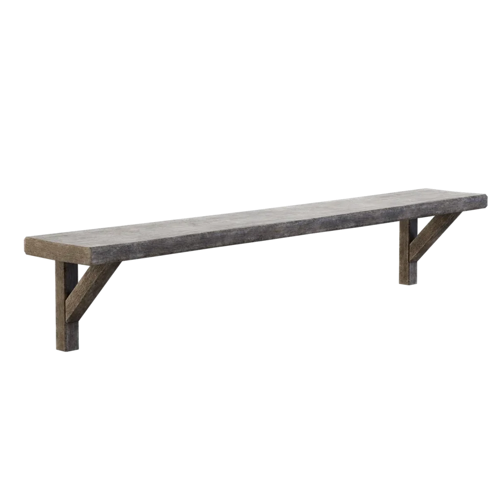 Old Wooden Wall Shelf
