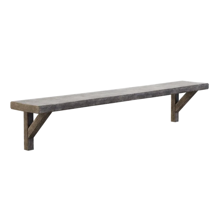 Old Wooden Wall Shelf
