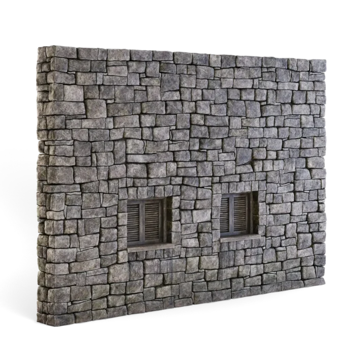 Forge Stone Wall with Windows