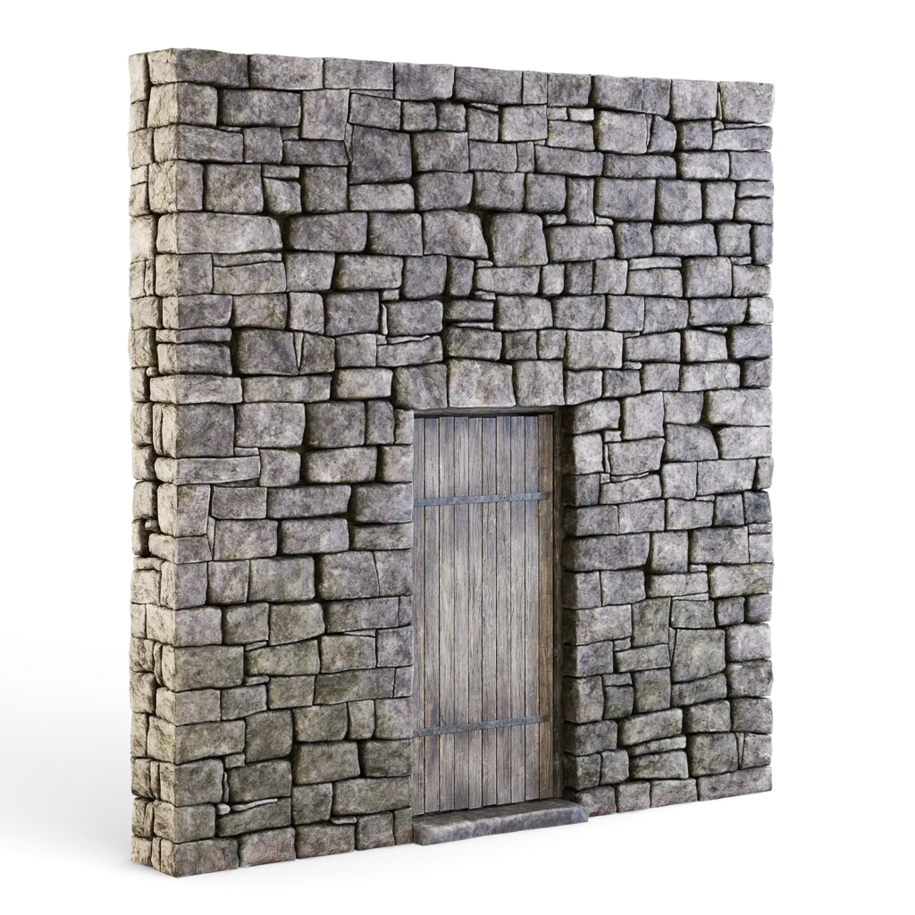 Forge Stone Wall with Door