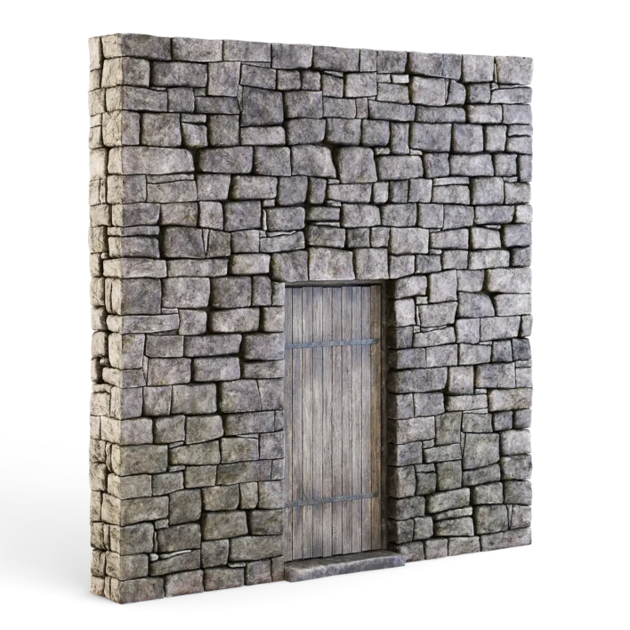 Forge Stone Wall with Door