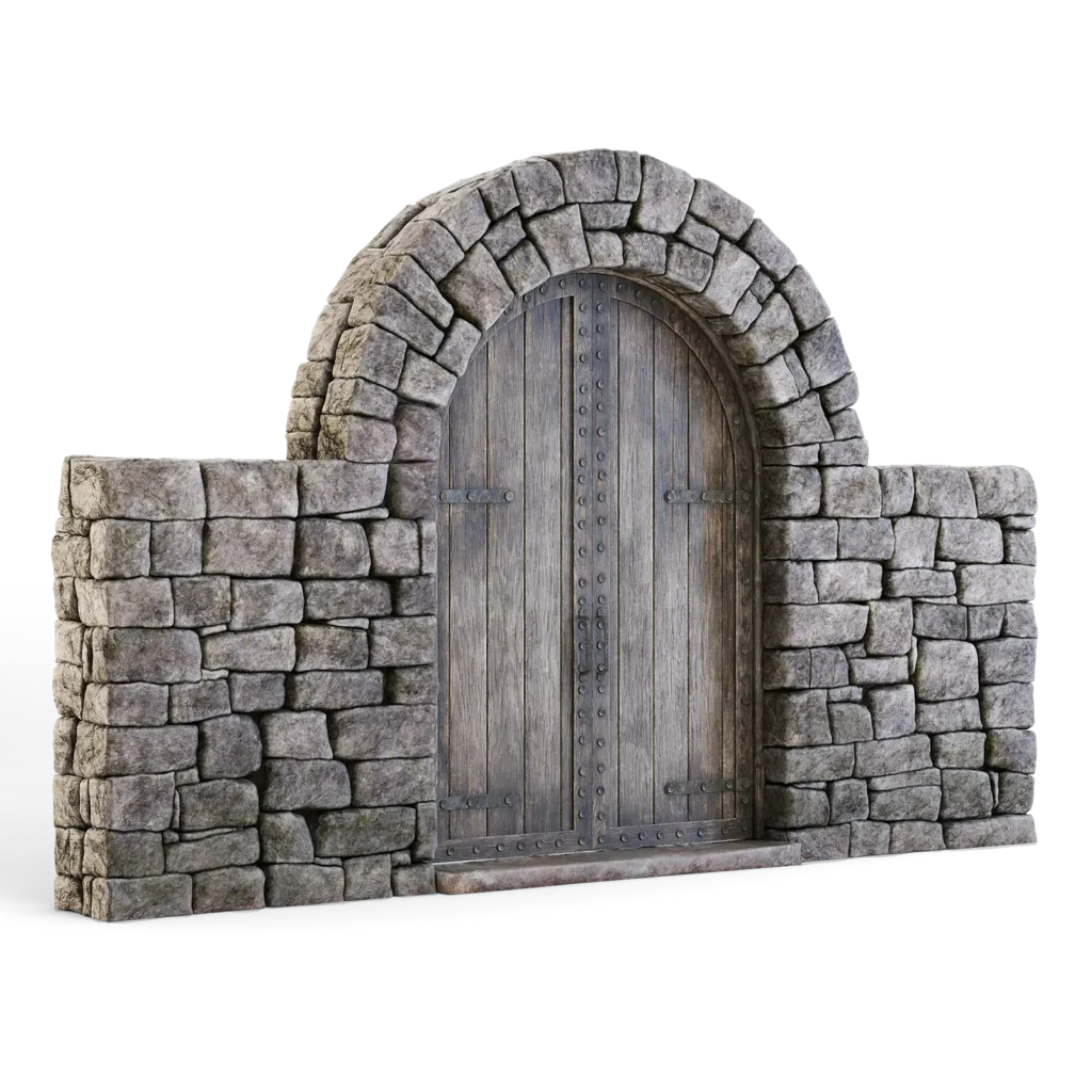 Forge Stone Wall with Gate