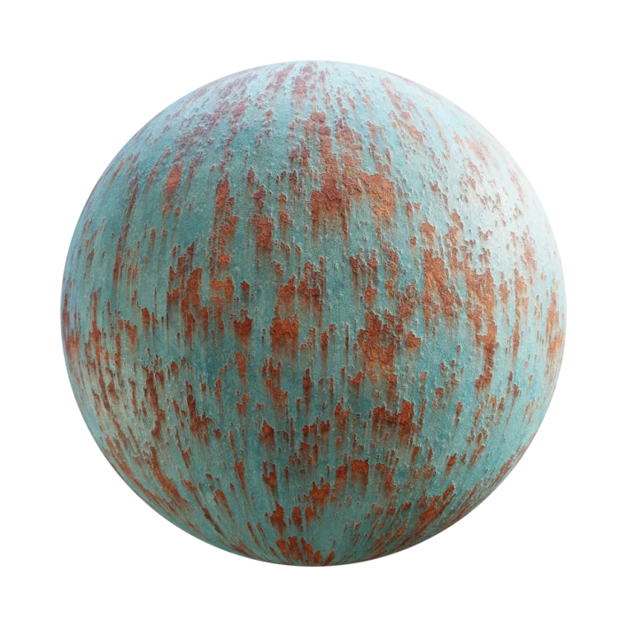 Blue Paint Leaking Rust 7240