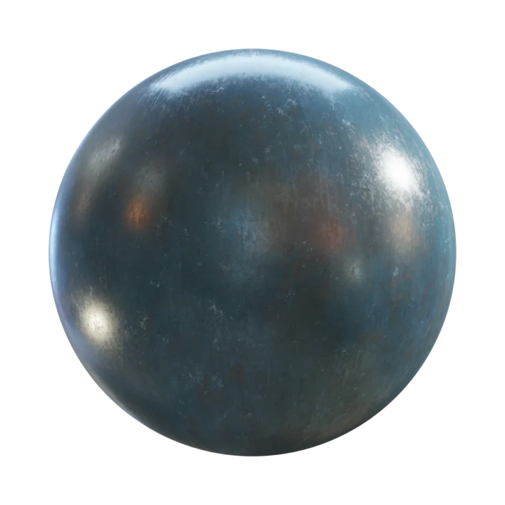 Blue Painted Metal 7234