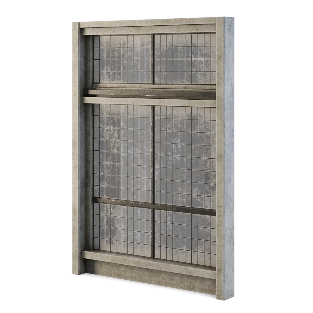 Factory Side Wall with Windows