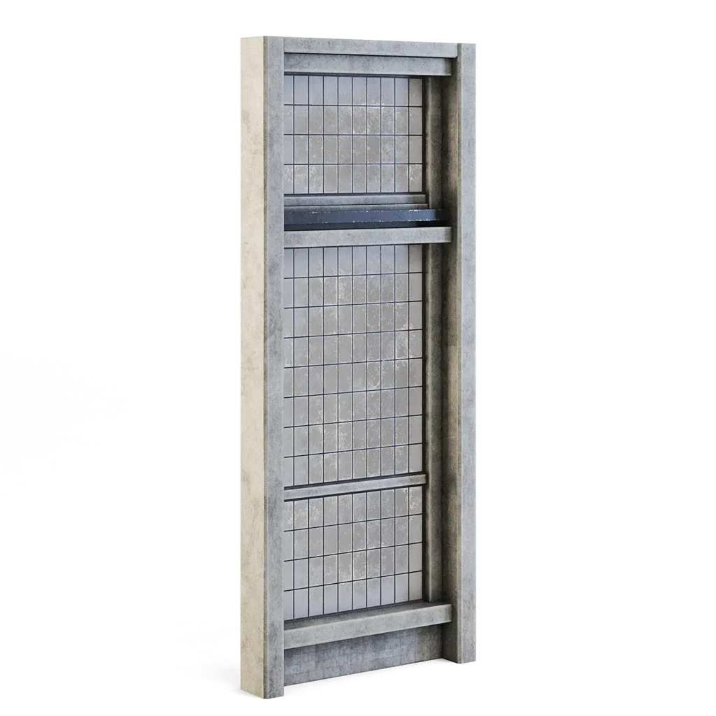 Factory Side Wall with Windows