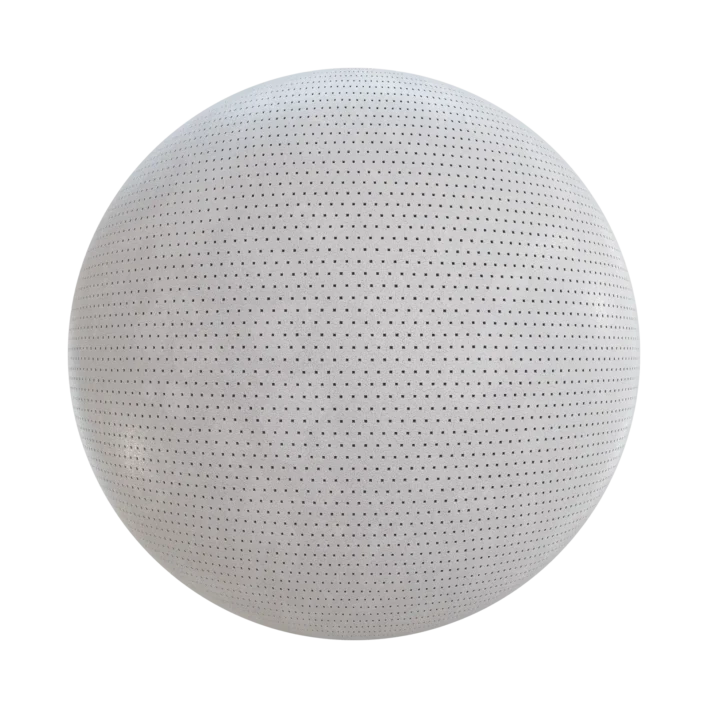 Perforated White Leather 7295