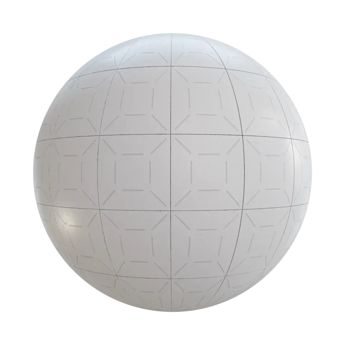 White Futuristic Tiles 7281