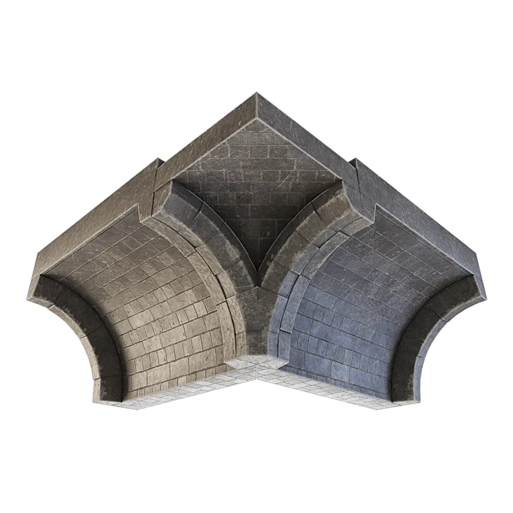 Dungeon Wall Corner Outside Top