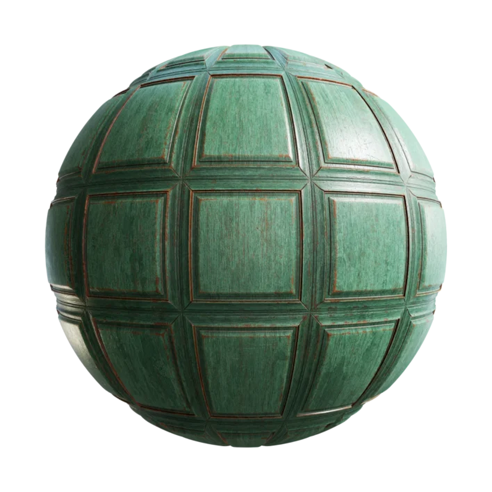 Green Painted Wooden Panels 7505