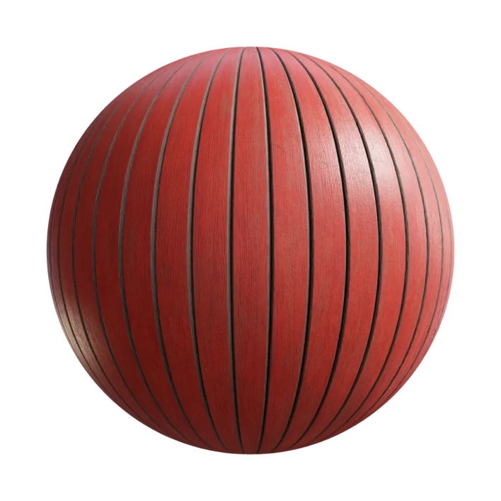 Red Painted Wooden Planks 7515